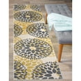 thumbnail image 5 of World Rug Gallery Modern Floral Circles Yellow 2' x 7' Runner Rug, 5 of 7