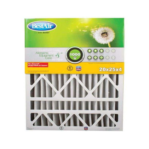 Filtro de aire BestAir 20x25x4 8 MERV plisado para Honeywell