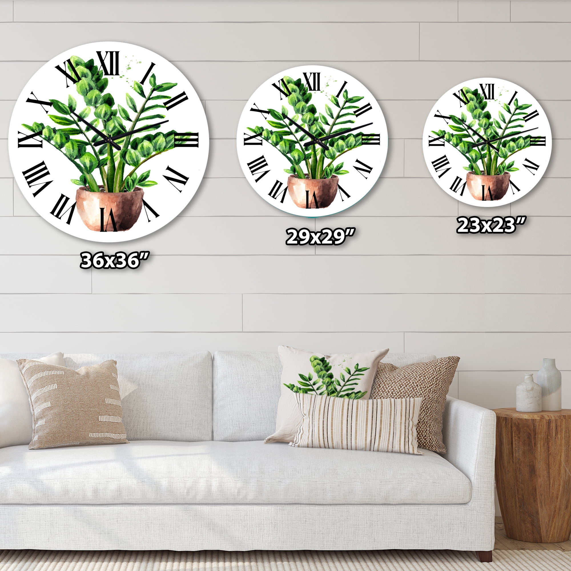 Designart 1 in Quartz Traditional Wall Clock