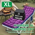 thumbnail image 2 of Oversize Folding Camping Cot with Mattress, Heavy Duty Adult Camping Bed, Supports 700/900 Lbs, Portable with Carry Bag, Mattress Available Separately, 2 of 13