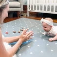 thumbnail image 3 of Playmat - Tapete para bebe niños y niñas de foamy foami fomi - Piso para bebe de Espuma goma EVA super suave y grueso Alfombra infantil armable de juego GRIS con Triángulos, 3 of 8