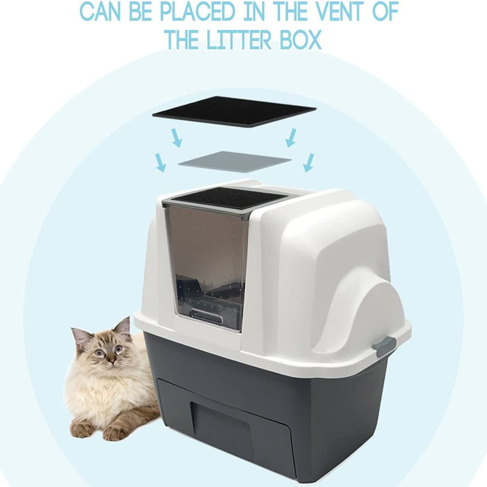 8PCS Carbon Filters Cat Litter Boxes Filters Litter Box Liner