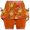 Orange, variant on Halloween Mid Rise Culottes Women's Athleisure Two Piece Culottes with Pockets Crib Bed Skirts