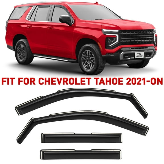 Voron Glass in-Channel Extra Durable Rain Guards for  Chevy Tahoe/Cadillac Escalade/GMC Yukon 2021-2026, Window Deflectors, Vent Window Visors, 4 Pieces - 200615