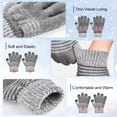 thumbnail image 3 of Vbiger 3 Pair/Set Kids Winter Gloves Thickened Touch Screen Gloves Cold Weather Gloves with Reflective Designs- Ideal Gift, 10-12 Years, 3 of 6