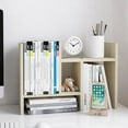 thumbnail image 3 of TY Arts & Culture Desktop Organizer Office Storage Rack Adjustable Wood Display Shelf, 3 of 9