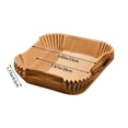 thumbnail image 3 of Friteuse à Air Chaud Doublures en Papier Jetables Carrées Antiadhésives pour Cuisson Rôtissage Papier Alimentaire pour Friteuse à Air Four à Micro-Ondes Poêle à Frire Résistante à l'Huile, 3 of 5