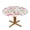 Birds Peach Roses Pink Hydrangeas, variant on Modern Style Gold Marble Large Round Tablecloth Of 45"-50" Diameter, Retro Elastic Circle Dining Table Cover Cloth Washable for Party Banquet Wedding Indoor Outdoor