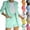 Mint Green, variant on Women Suit Sets for Women 2 Piece Outfits for Women, Long Sleeve Solid Color Blazer with Pockets Shorts Suit Sets, Open Front Blazer and Short Pants Suit Sets,L,Mint Green