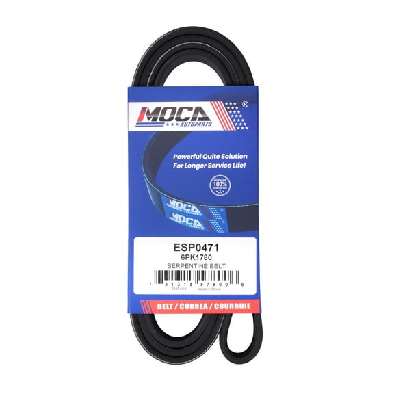 MOCA AUTOPARTS 6PK1780 Serpentine Belt Fit for 2014-2023 Kia Forte Soul 2.0L & 2014-2021 Hyundai Tucson 2.0L & 2014-2020 Hyundai Elantra Gt 2.0L