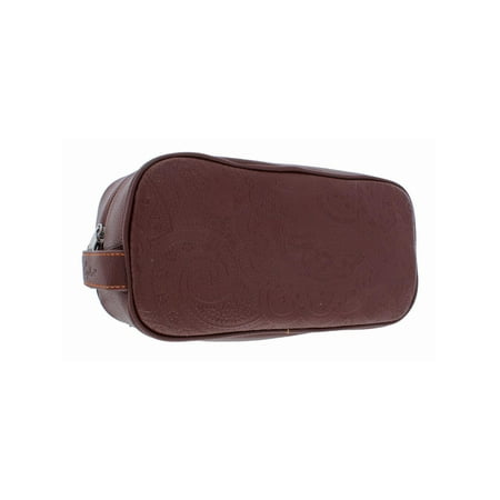 Gorham White Paisley - Robert Graham Mens Palmar Faux Leather Paisley Toiletry Kit Brown O/S