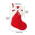 thumbnail image 3 of Deeceymbur Multicolor Plush Bow Bells Christmas Stocking Large Capacity Candy Gift Bag Mantel Christmas Tree Decor Sock, 3 of 7