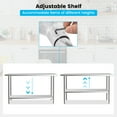 thumbnail image 4 of Patiojoy Stainless Steel Work Table 60 x 24 Inches, Scratch Resistant Commercial Kitchen Prep Table with Adjustable Undershelf and Foot Pads, 4 of 8