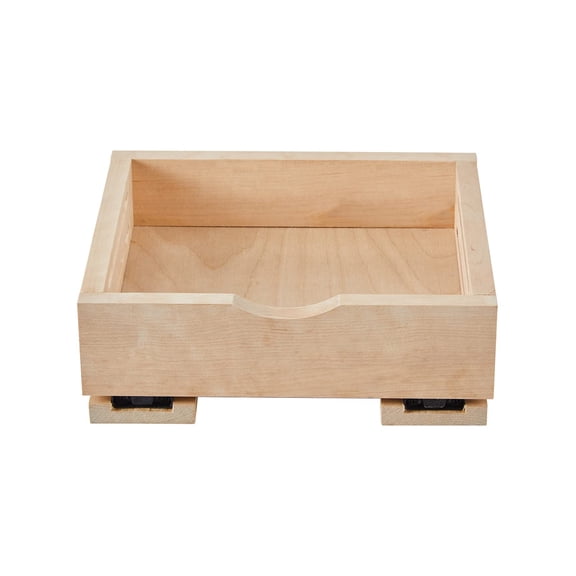 LuxursKingQYW Fully Assembled Drawer Wood Pull Out Tray Drawer Box Kitchen Cabinet Organizer, Cabinet Slide Out Shelve, Wooden Pull-Out Shelf(12'' W×10'' D×3'' H)