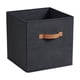 thumbnail image 2 of Caja De Tela Cubos de almacenamiento plegables de 27 L, cestas de tela de 7,13 galones para organizar el hogar, caja cuadrada con cajón (negro, 1 unidad) JASKFLY, 2 of 8