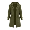 thumbnail image 4 of JOANKDMI Long Zip Up Hoodie Jackets for Women Drawstring Waist Tunic Sweatshirts Long Sleeve Casual Fall Winter Outerwear Coats Athletic Running Activewear Tops, 4 of 9