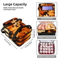 thumbnail image 3 of Maple Leaves Double Layered Insulated Refrigerated Lunch Bag with Two Compartments and Large Capacity - 7.1x11.4x16.1 inches - Handheld Lunch Bags, 3 of 6