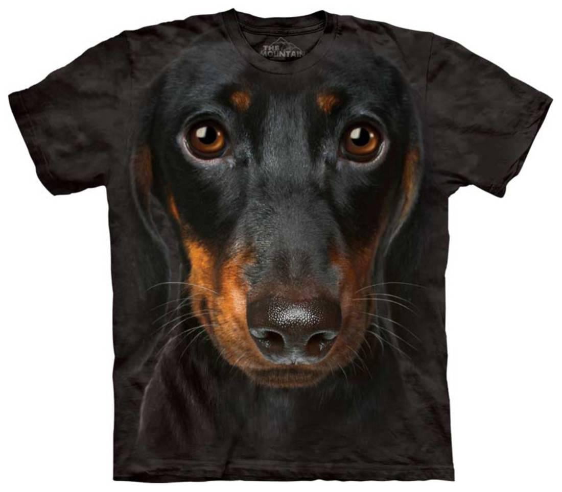 Dachshund Face Apparel T-shirt - Black - Walmart.com