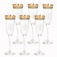 thumbnail image 2 of Lorren Home Trends Flute Set of 6 Melania Collection Smoke, 2 of 4