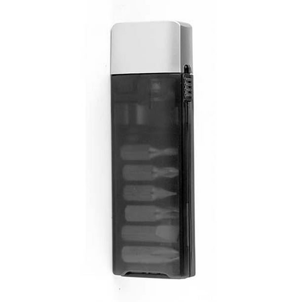 Desarmador promocional con luz LED y puntas intercambiables - FALCOR negro 3.2 x 9.8