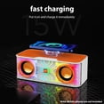 thumbnail image 2 of TFixol Orange A9Pro Haut-Parleur de Karaoké Bluetooth Portable avec Deux Micros Sans Fil, Conception de Mécha Transparente, Batterie Intégrée et Éclairage d'Ambiance, 2 of 6