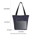 thumbnail image 4 of Horeoi Navy Dark Blue Print Shoulder Bag for Women Large Capacity Zipper Tote for Shopping Beach Travel Gym with Inner Pocket, 4 of 7