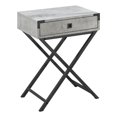 thumbnail image 1 of Mesa decorativa - 24 "de alto / cemento gris / metal de níquel negro Monarch Specialties  I 3552, 1 of 2