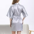 thumbnail image 4 of HBFAGFB Robe de Nuit pour Femme Cardigan à Manches Courtes Peignoir Confortable et Léger Gris Taille TG, 4 of 6