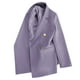 thumbnail image 2 of Blazer de mujer, moda informal, color liso, bolsillo, cuello vuelto, blusa de manga larga, blazer, blusa de dacrón para mujer, 2 of 3