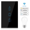 thumbnail image 2 of Interruptor de temporizador táctil inteligente LED Nikou con control remoto de atenuación wifi negro 90-250 V, 2 of 15
