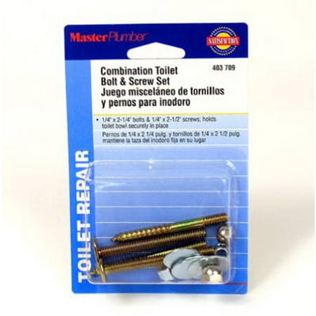 

5PK Master Plumber Toilet Bolt & Screw Set Includes 1/4 O.D