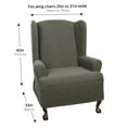 thumbnail image 3 of Mainstays Pixel 1-Piece Stretch Wing Chair Slipcover, Olive, 3 of 7