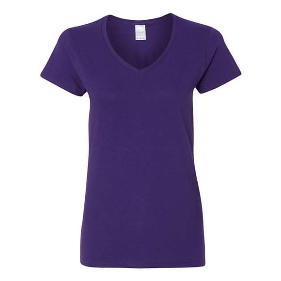 Gildan Softstyle - Camiseta con cuello en V para mujer - XL - Púrpura