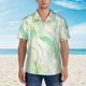 thumbnail image 2 of Balery Green And Gold Abstract Marble Camisas hawaianas de manga corta para hombre, camisas playeras de corte holgado, camisas de vacaciones con botones,Small, 2 of 7