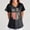 Black, variant on Women's "250 Years" Vertical Text V-Neck Tee with "USA" Star Circle and Distressed Flag, Dual Front Pockets for Practical Style, Perfect for Nurse Shift Teacher Duty Red L