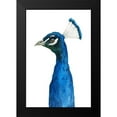 thumbnail image 2 of Popp, Grace 11x14 Black Modern Framed Museum Art Print Titled - Peacock Portrait II, 2 of 5