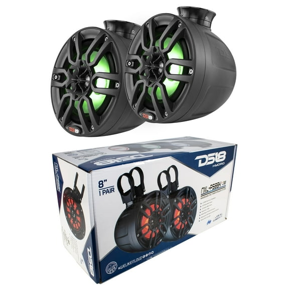 DS18 HYDRO 8" Compact Wakeboard Pod Tower w/RGB Light - 375W - Black [NXL-PS8BK]