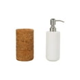 thumbnail image 6 of Kouboo La Jolla Rattan Liquid Soap Rustic Dispenser, Indoor Kitchen Bathroom Countertop, Hand Soap Dispenser, Farmhouse Decor, Housewarming Gift, Honey Brown, 6 of 12