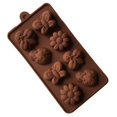 thumbnail image 1 of 1 molde de silicona para chocolate con formas de flores e insectos., 1 of 5