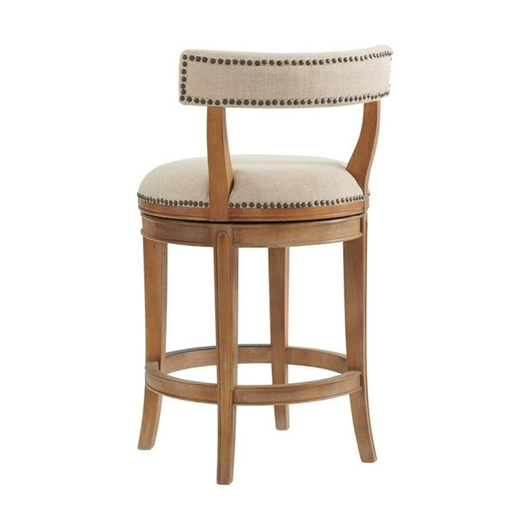 Hanover Swivel Counter Height Bar Stool Weathered Brown and Beige Set of 2 Walmart