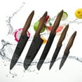 thumbnail image 2 of Hecef 5-Piece Kitchen Knife Set, Razor Sharp High Carbon Stainless Steel Knives with Blade Guards, 2 of 12