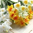 thumbnail image 6 of MAMOWEAR Artificial Daffodil Flowers Real Touch Silk Daffodils Narcissus Spring Flower Flower Arrangement for Home Wedding Decor(6PCS, Yellow), 6 of 6