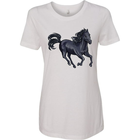 Inktastic Beautiful Galloping Black Horse Women's T-Shirt