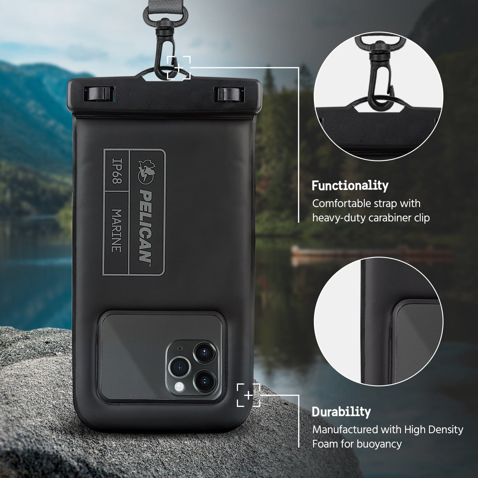 At Amazon Pelican Marine IP68 Waterproof Phone Pouch (4 Pack