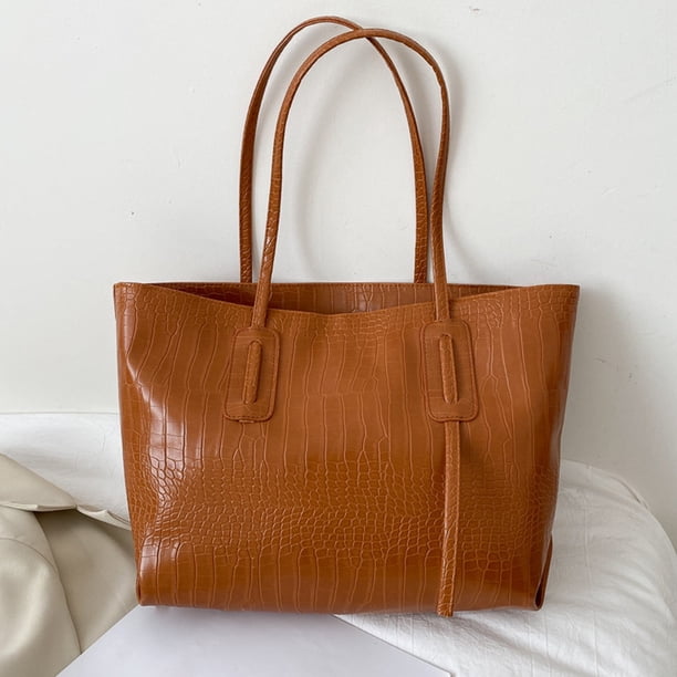 Back to School Saving! Feltree Shoulder Bags Ladies Satchel Fashion High Capacity Leather Handbag Single Shoulder Tote-bag,Brown