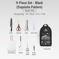thumbnail image 3 of Portable Travel Utensils Set 9pcs Stainless Steel Camping Kitchen Cookware Set Kitchenware for Backpacking BBQ Camping Picnic, 3 of 8