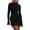 Black, variant on PRETTYGARDEN Women's Fall Short Formal Dresses Long Sleeve Mock Neck Elegant Wedding Guest Party Club Bodycon Mini Dress