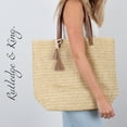 thumbnail image 2 of Rutledge & King Large Straw Beach Tote Bag - Brown - 2 Pack, 2 of 5