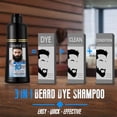 thumbnail image 4 of Men's 3 in 1 Black Beard Dye Shampoo, Simpler Color for Men's Beard & Mustaches, Long Lasting Gray Reducing 200 ml, 4 of 8