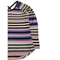 thumbnail image 2 of Womens Pink Blue Black Beige Stripe Long Sleeve Shirt Top Lightweight Sweater XL, 2 of 2